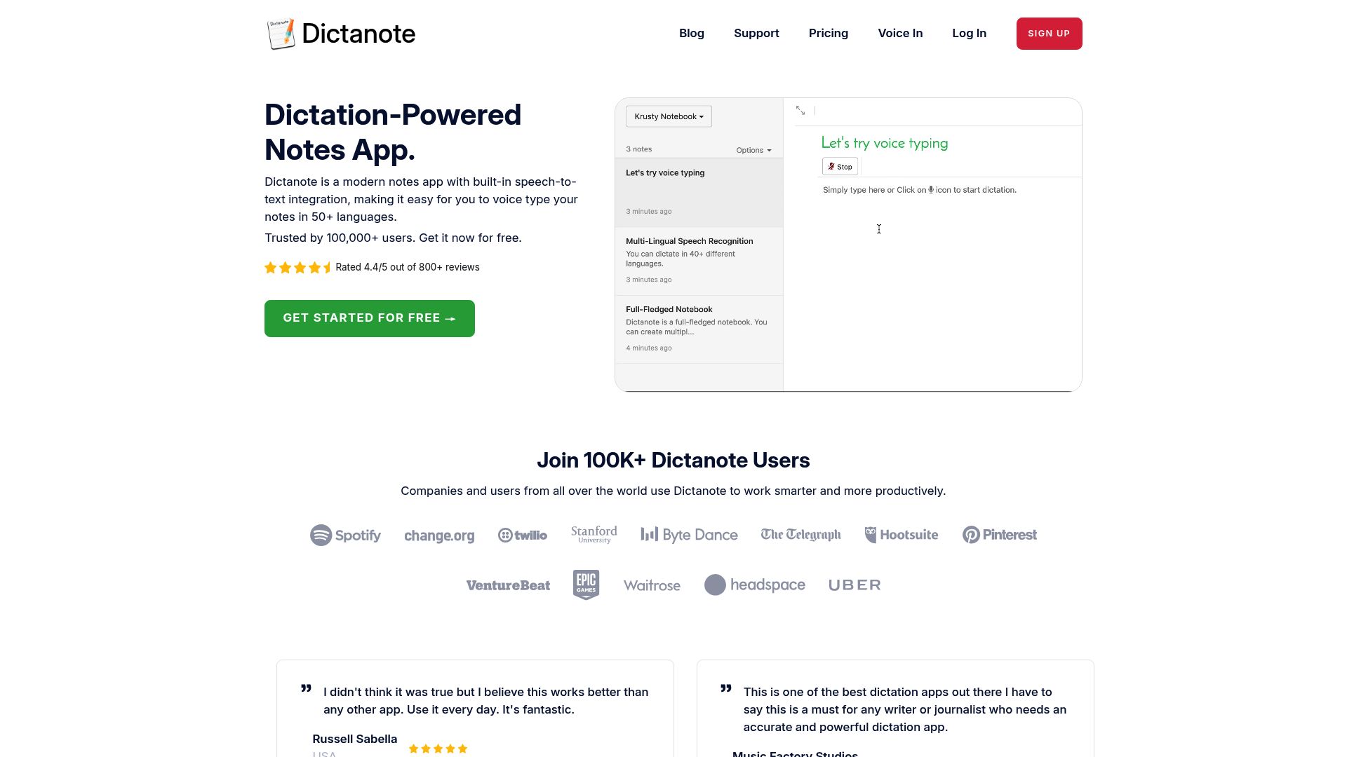 Dictanote