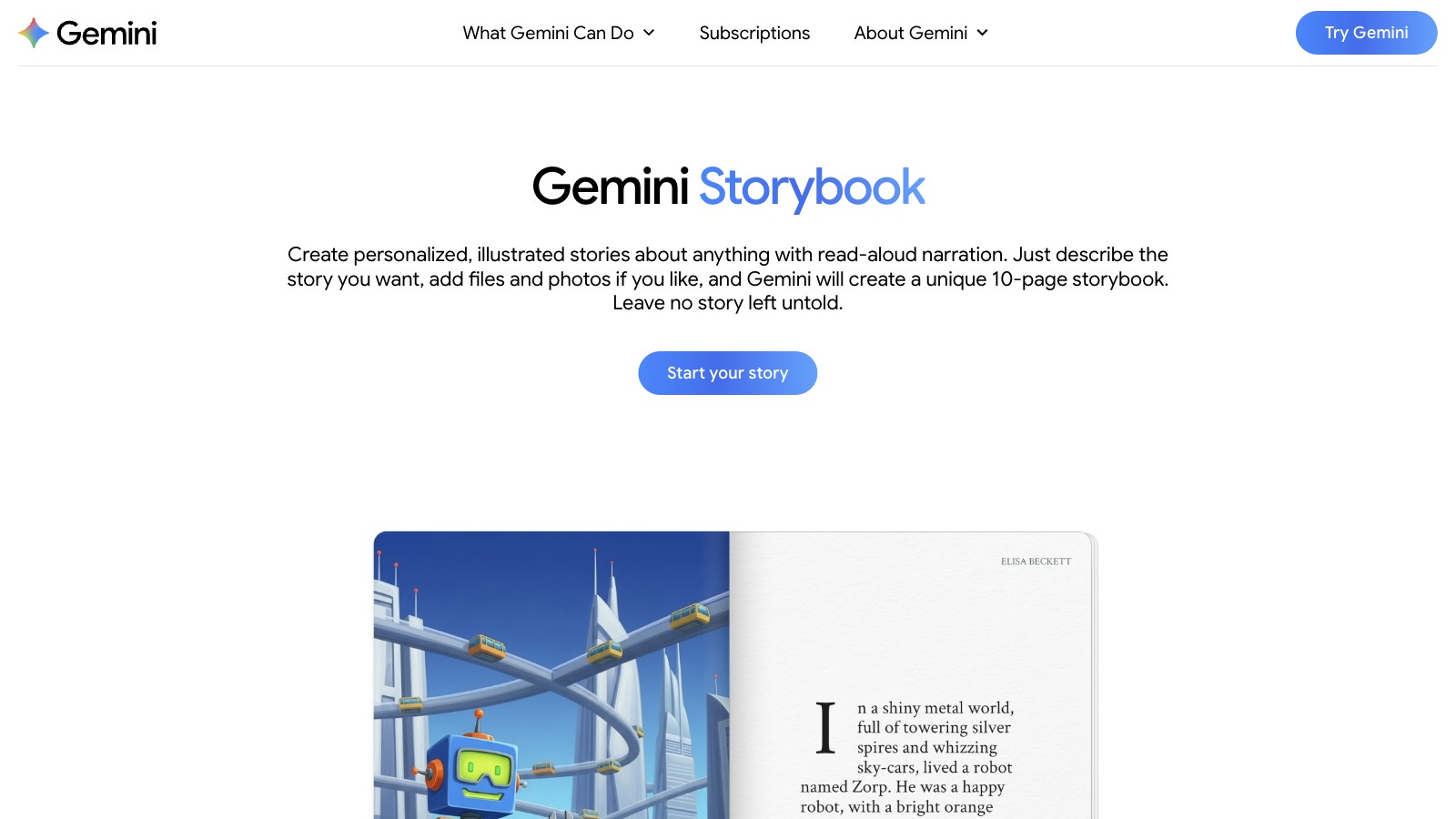 Gemini Storybook