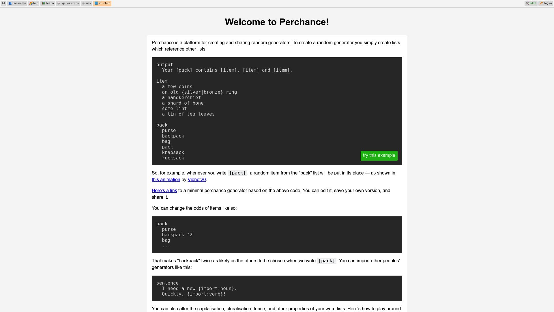 Perchance AI