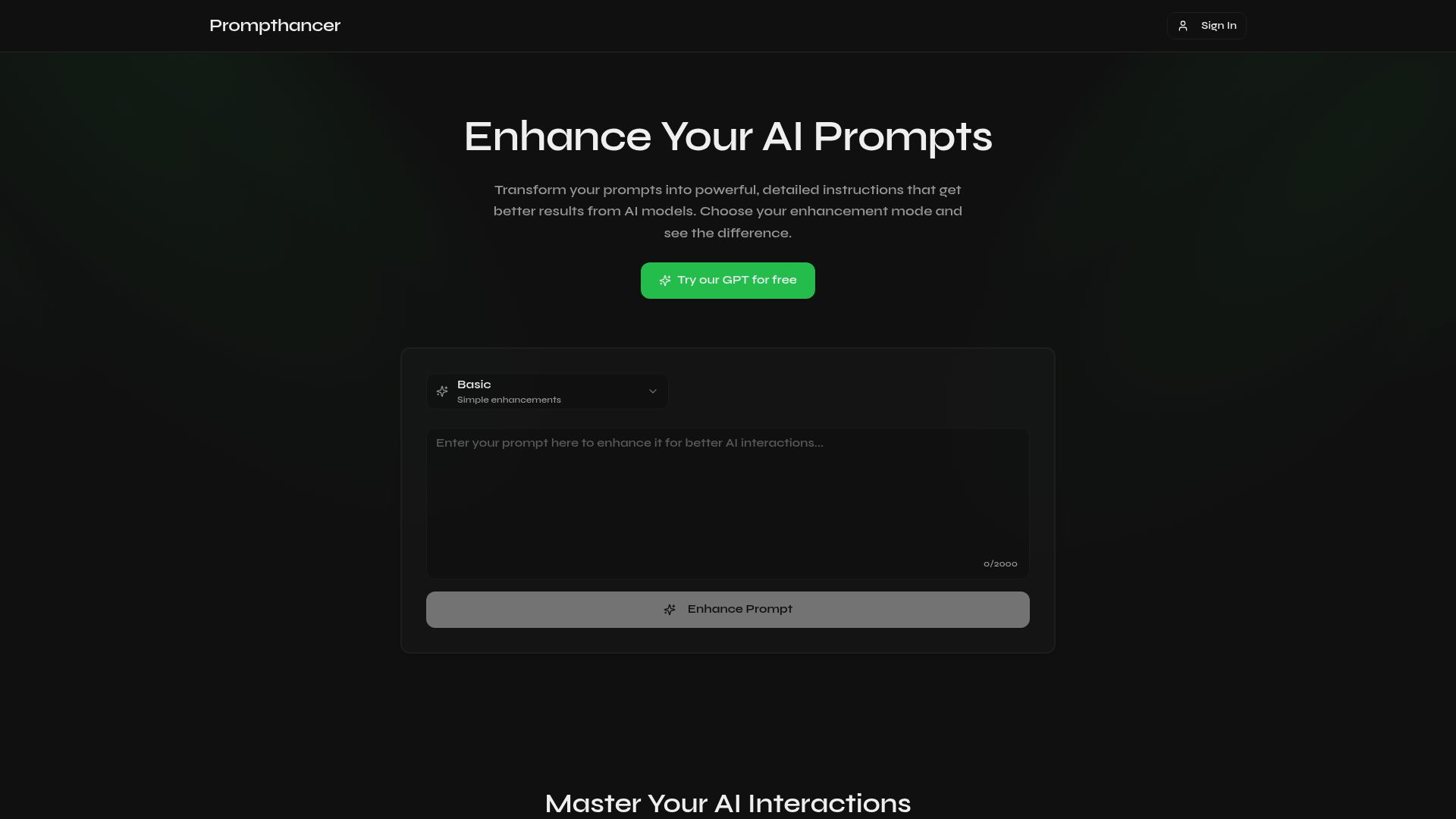 Prompthancer