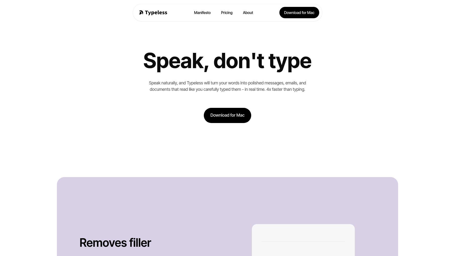 Typeless